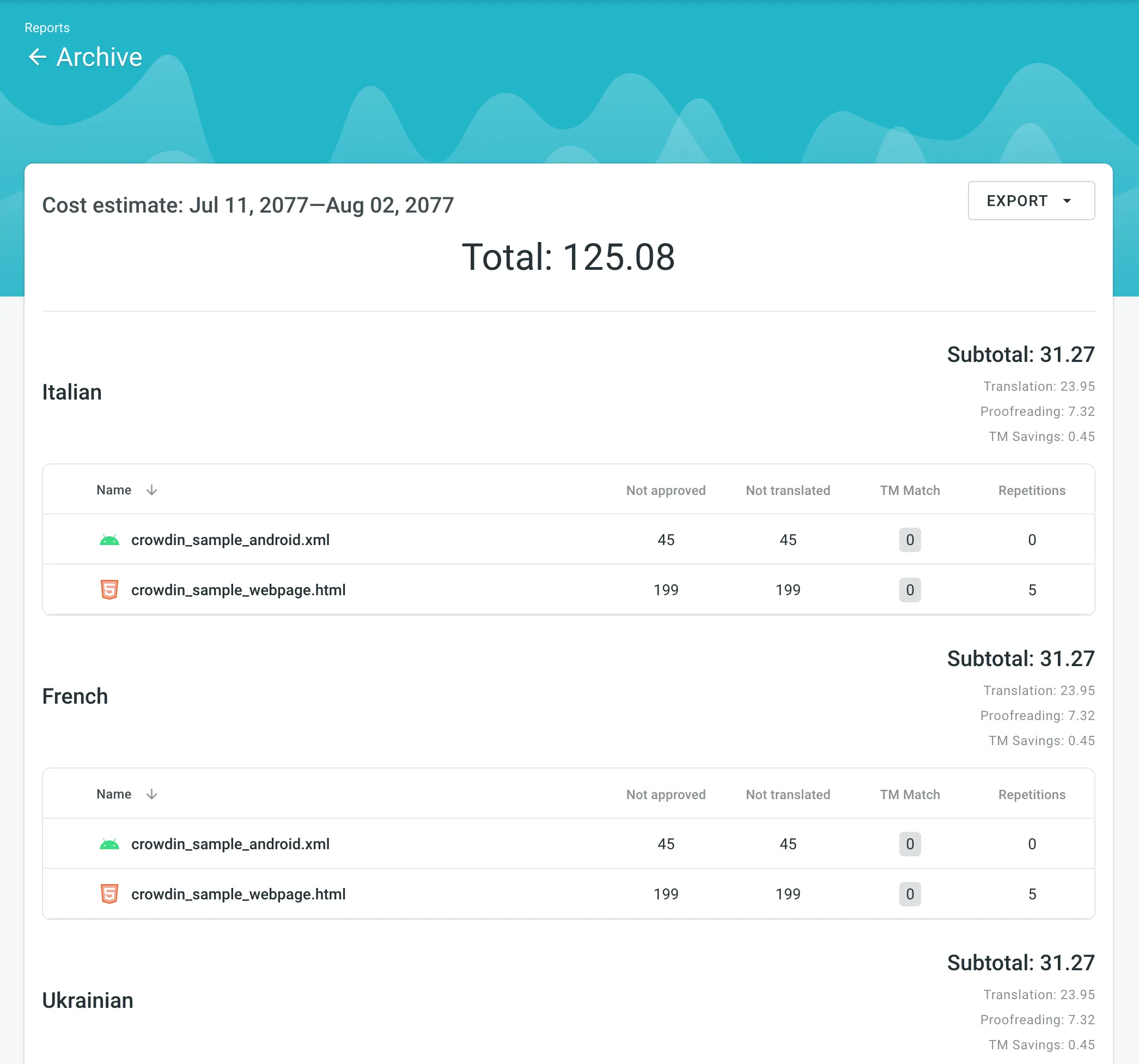 Viewing Previously Generated Reports